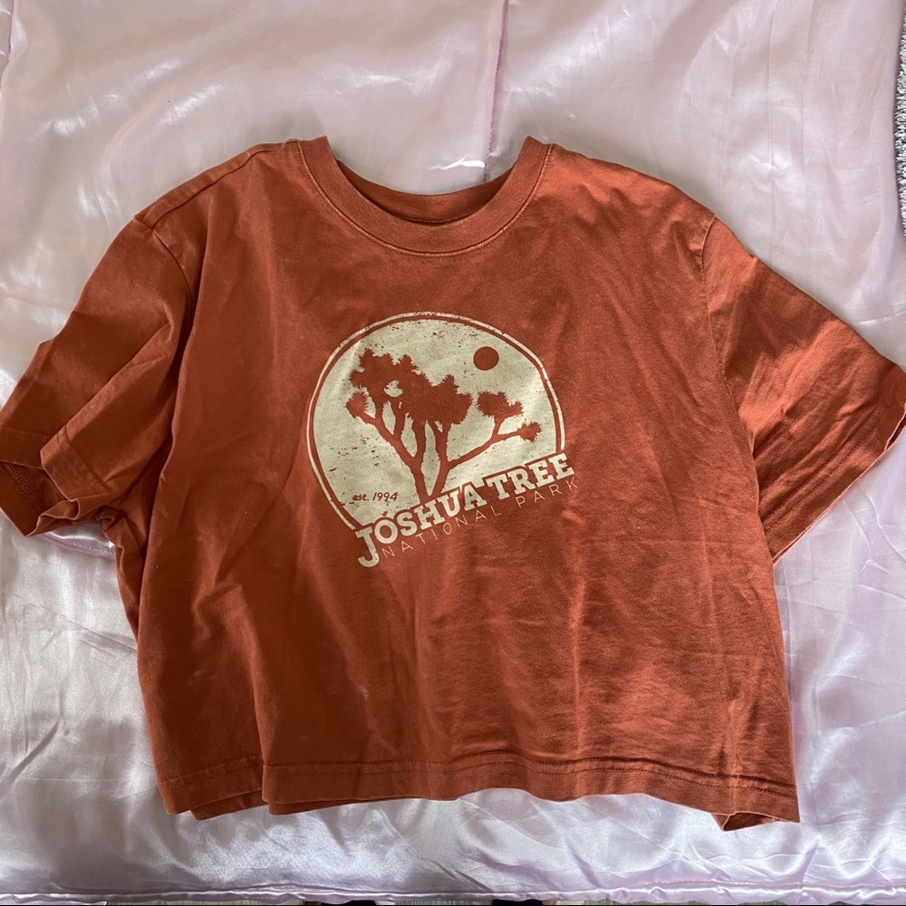 Acid Wash Graphic Crop Top